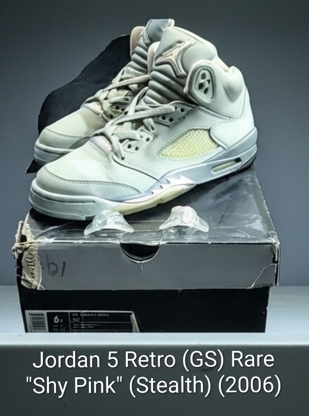 Jordan 5 Retro (GS) Rare "Shy Pink" (Stealth)  (2006) Men 6Y Women 7.5 EUC W/BOX